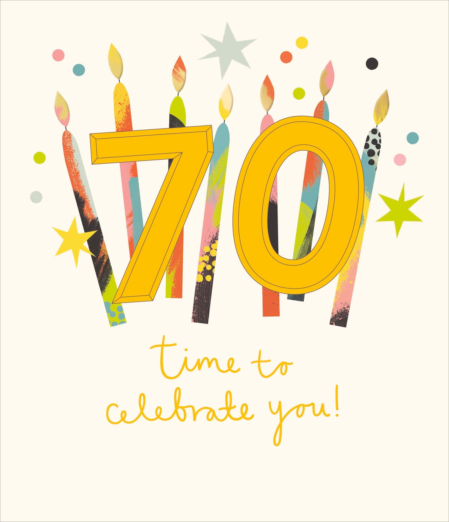Standard Greeting Cards Birthday 70th  Zig  Zag