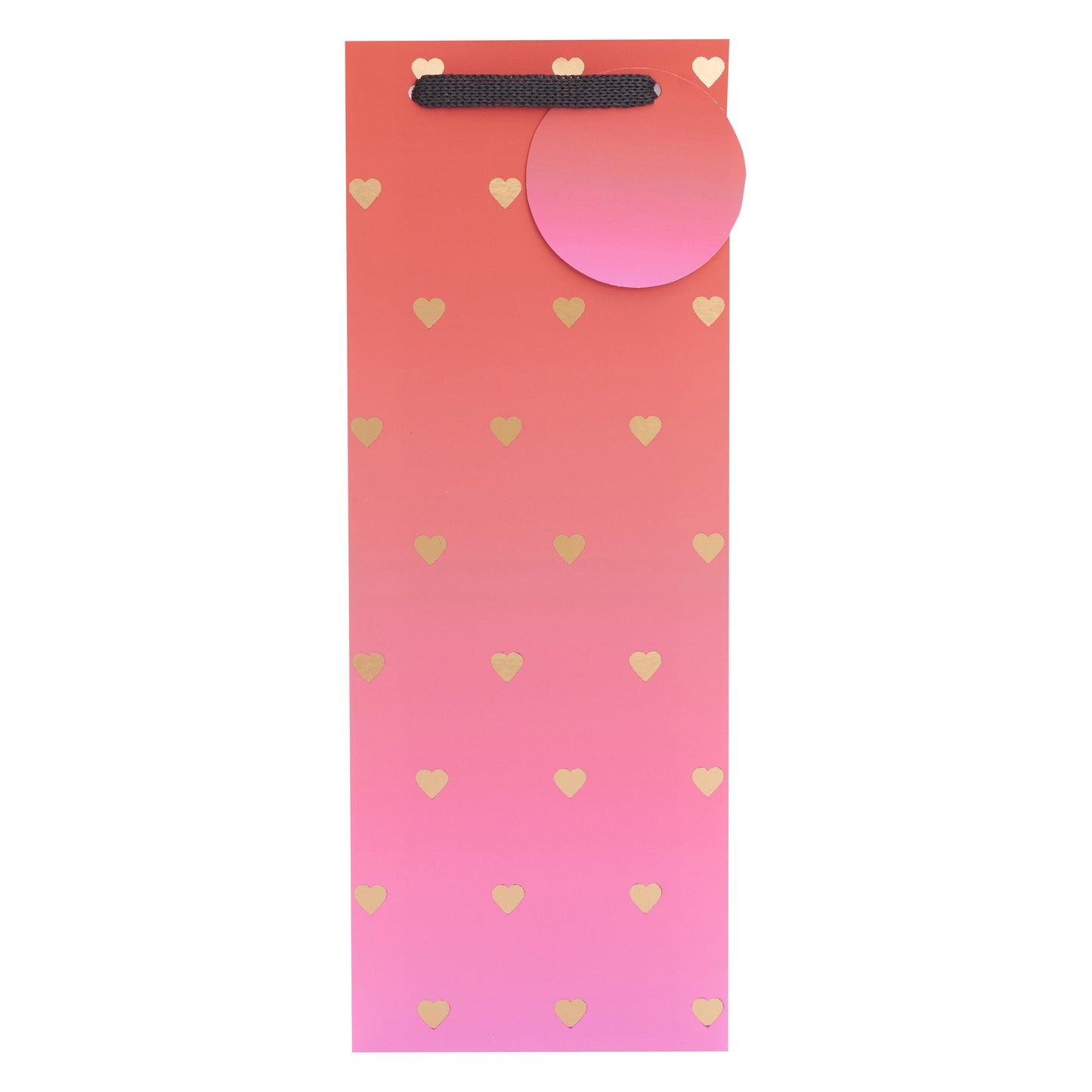 Gift Bag Bottle Greeting Cards Open Fem  Ombre Hearts