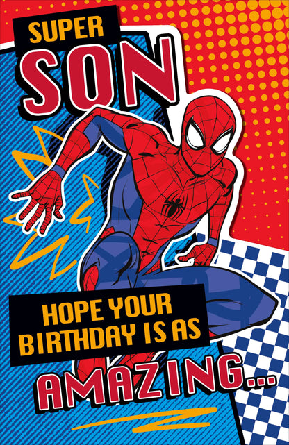 Standard Greeting Cards Birthday Son  Disney Spider-Man