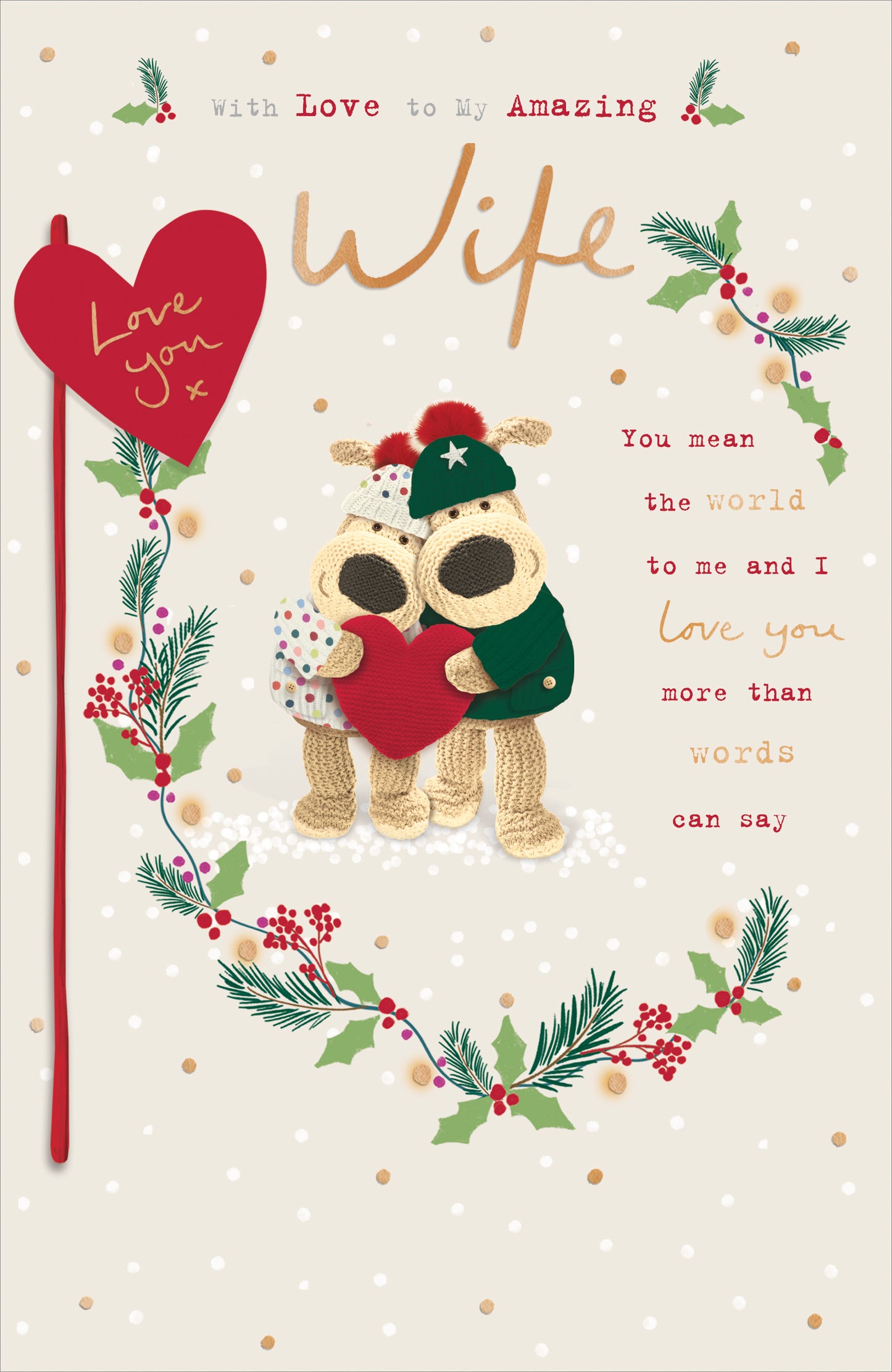 Standard Greeting Cards Wife Cute Boofle
