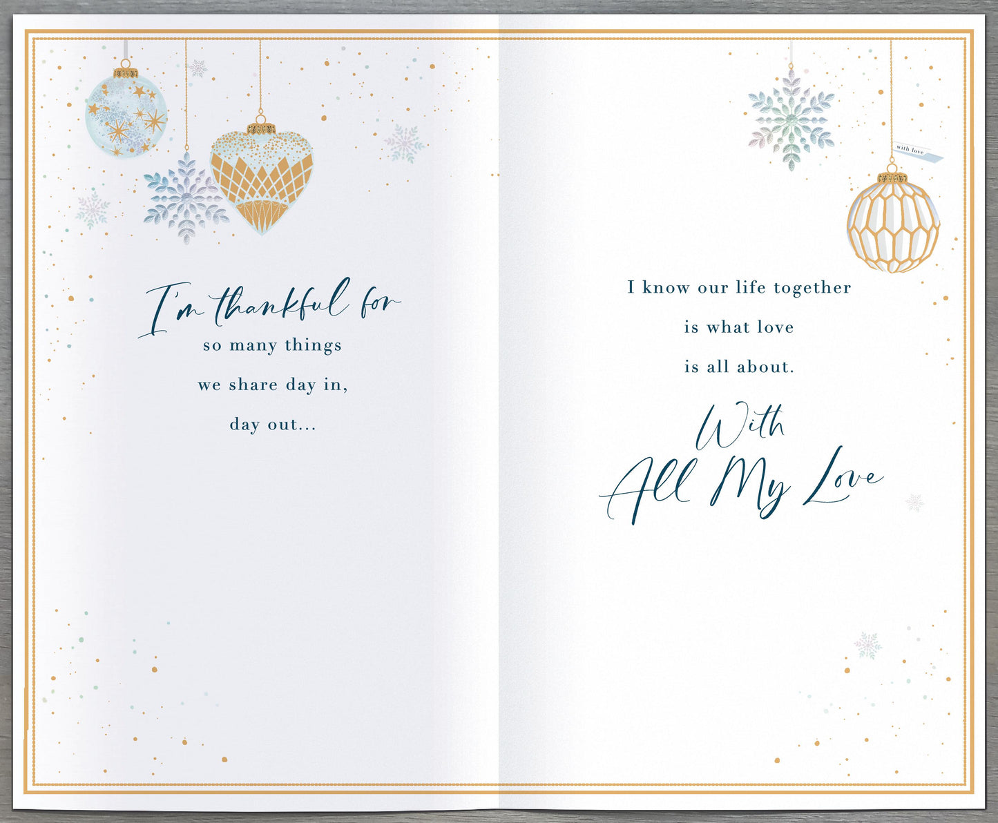 Hand Finished Greeting Cards One I Love  Gibson Core Line