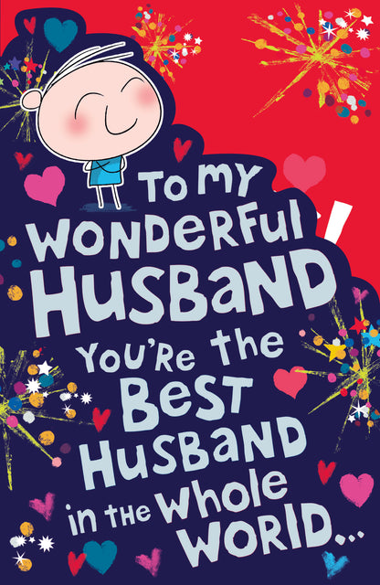 Hand Finished Greeting Cards Husband Cute Wigwam