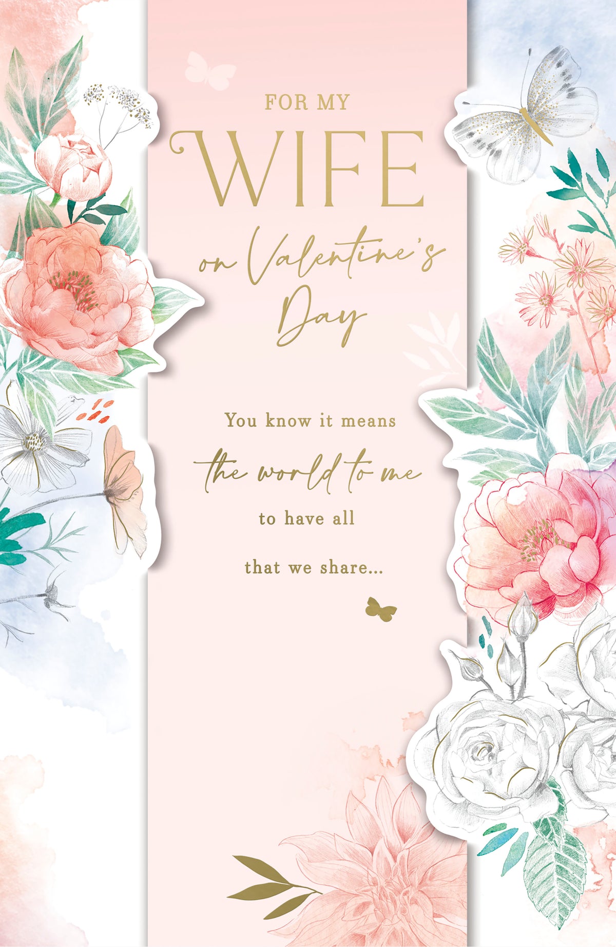 Hand Finished Greeting Cards Wife  Gibson Core Line