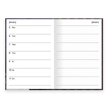 Claire Coxon Art Deco 2026 A5 Weekly Diary – Hardback Week-to-View Planner with Elegant Illustrations