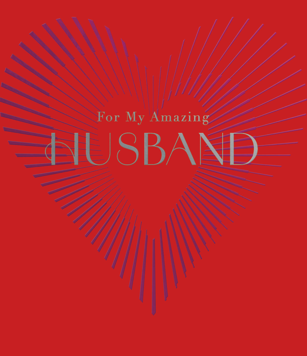 Hand Finished Greeting Cards Husband  Carlton Core Line