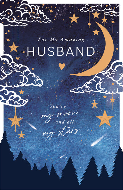Hand Finished Greeting Cards Husband  Carlton Core Line