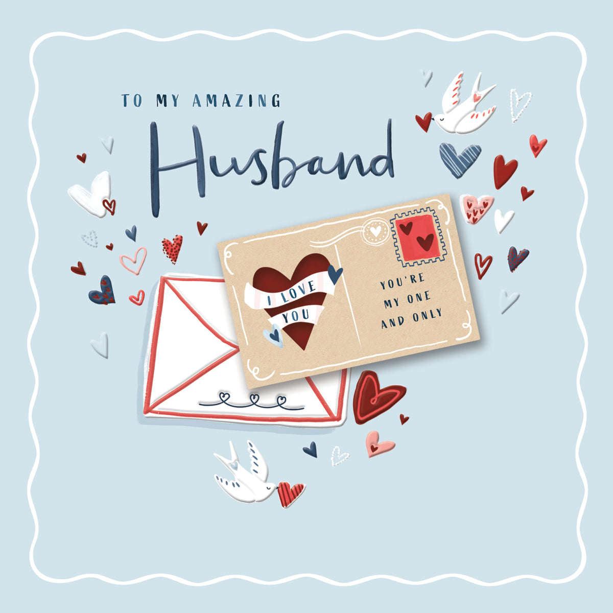 Hand Finished Greeting Cards Husband  Carlton Core Line