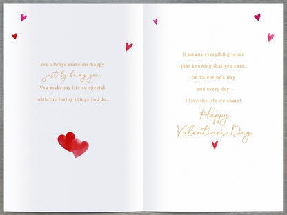 Hand Finished Greeting Cards One I Love  Carlton Core Line