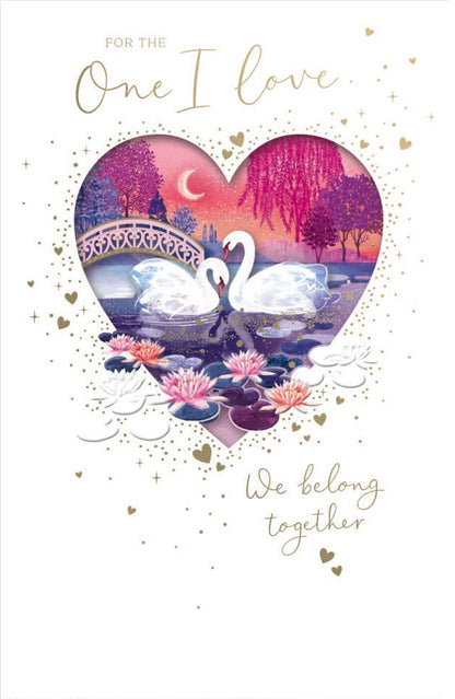 Hand Finished Greeting Cards One I Love  Gibson Core Line