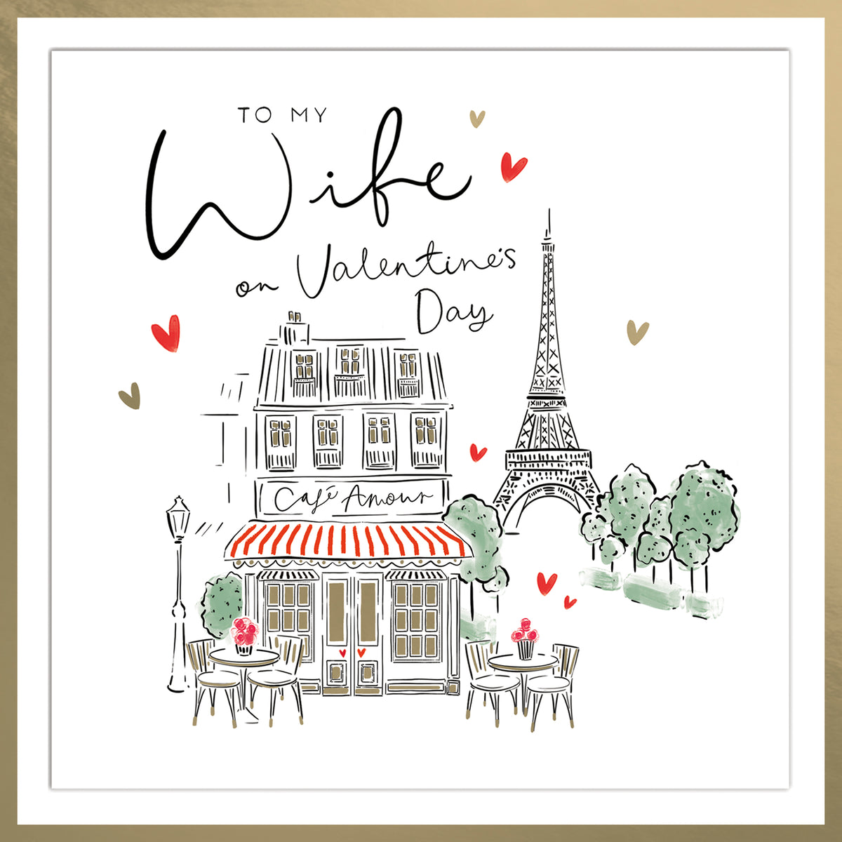 Hand Finished Greeting Cards Wife  Carlton Core Line