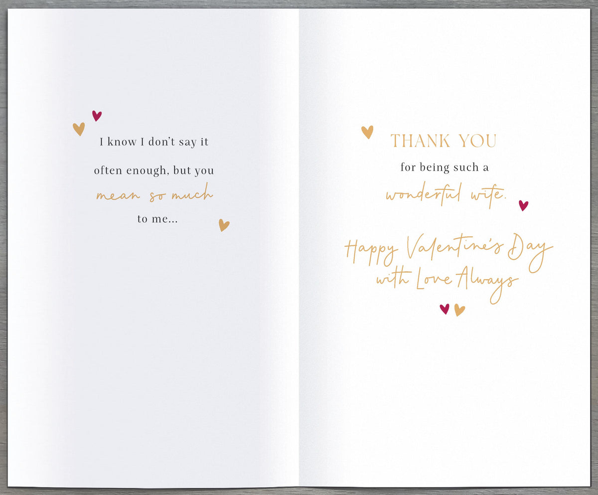 Hand Finished Greeting Cards Wife  Gibson Core Line