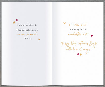 Hand Finished Greeting Cards Wife  Gibson Core Line