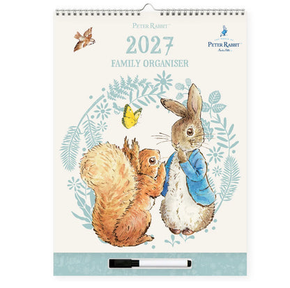 Peter Rabbit 2027 Family Organiser Wall Calendar – 4 Column Planner