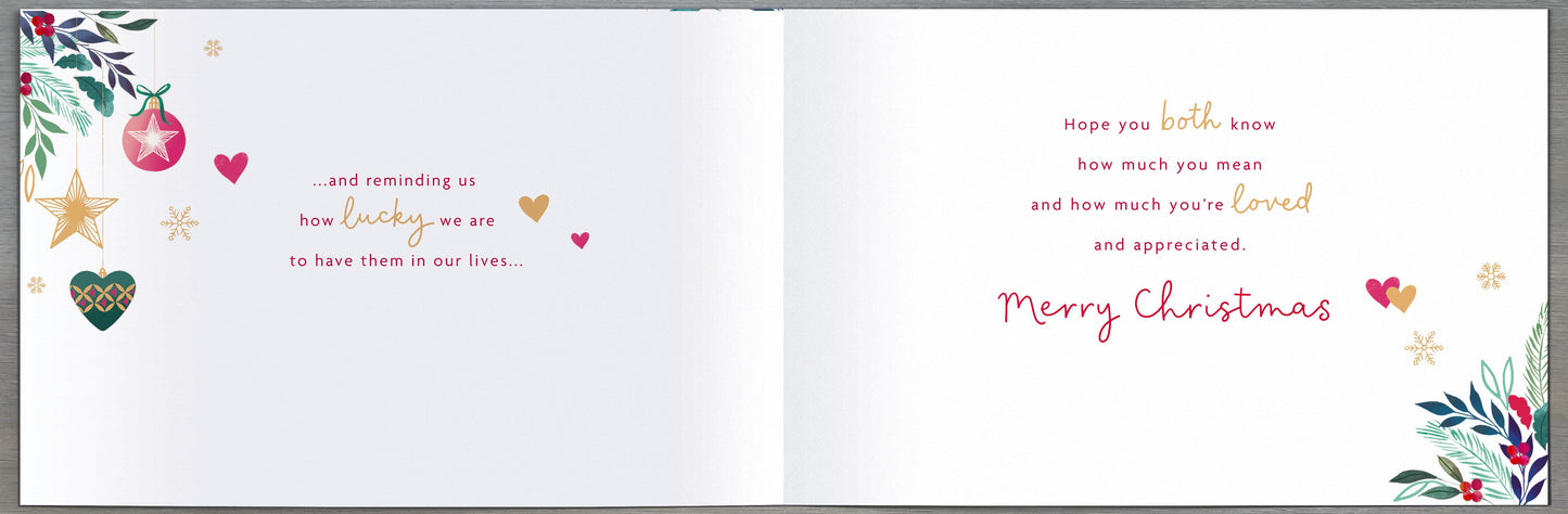 Hand Finished Greeting Cards Mum & Dad  Gibson Core Line