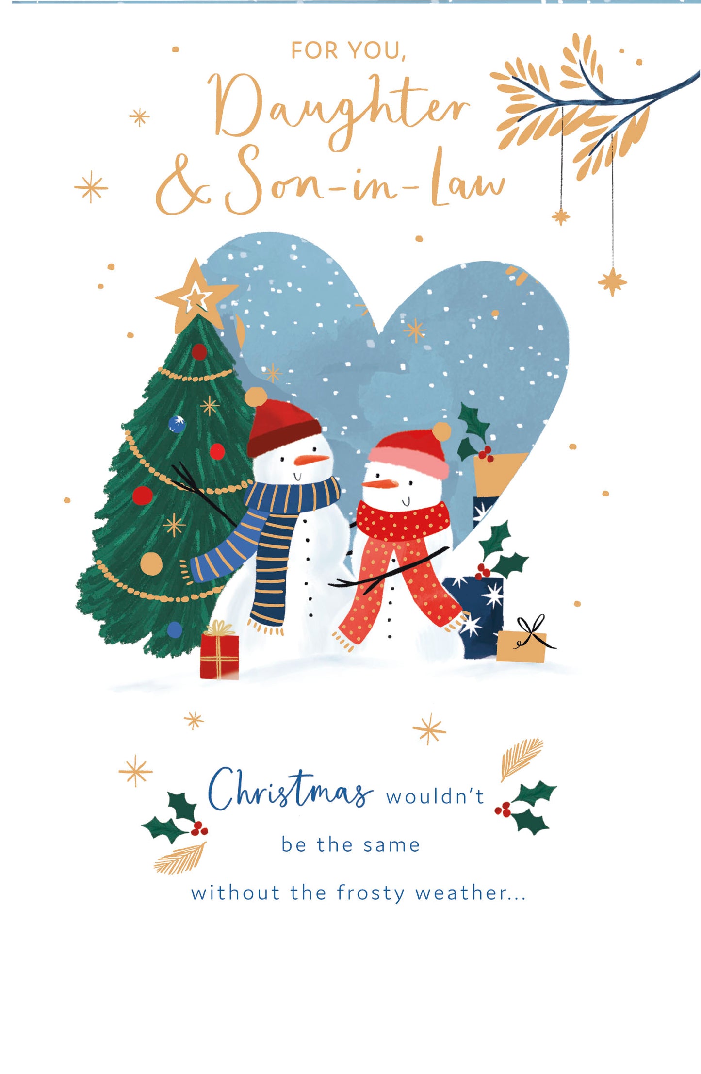 Standard Greeting Cards Daughter & Son In Law  Snowy Days