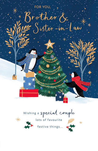 Standard Greeting Cards Brother & Sister In Law  Snowy Days