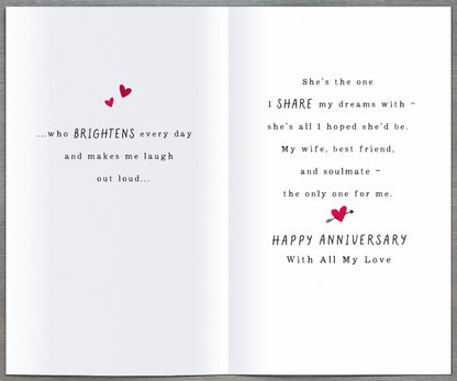 Hand Finished Greeting Cards Anniversary Wedding Wife  Gibson Core Line
