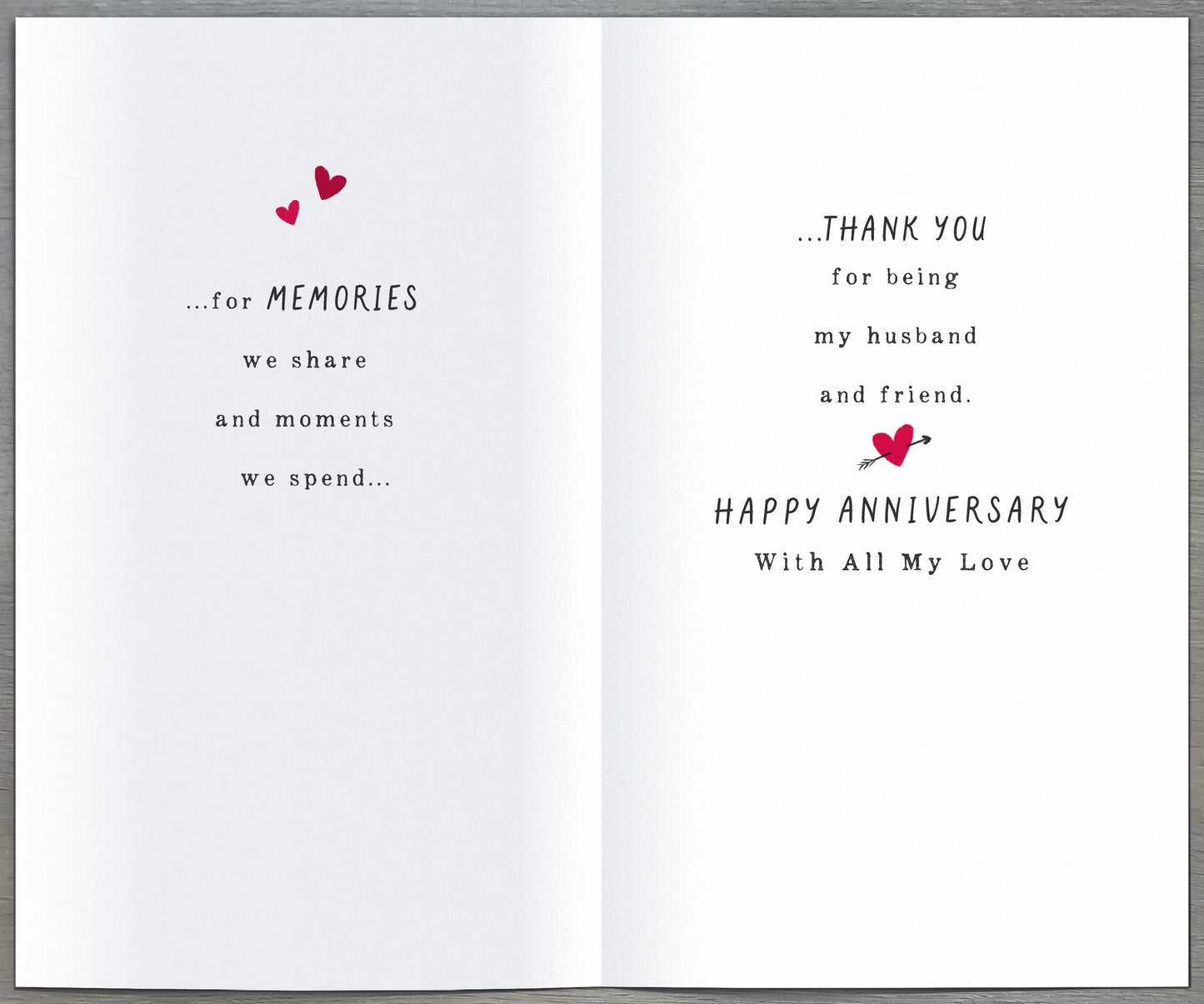 Hand Finished Greeting Cards Anniversary Wedding Husband  Gibson Core Line
