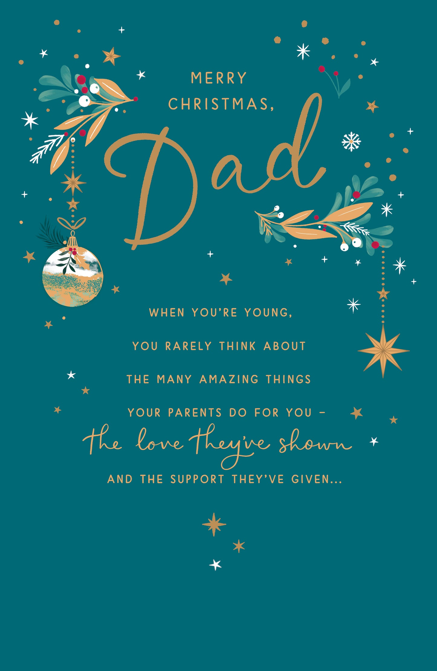 Standard Greeting Cards Dad  Sparkle & Glow