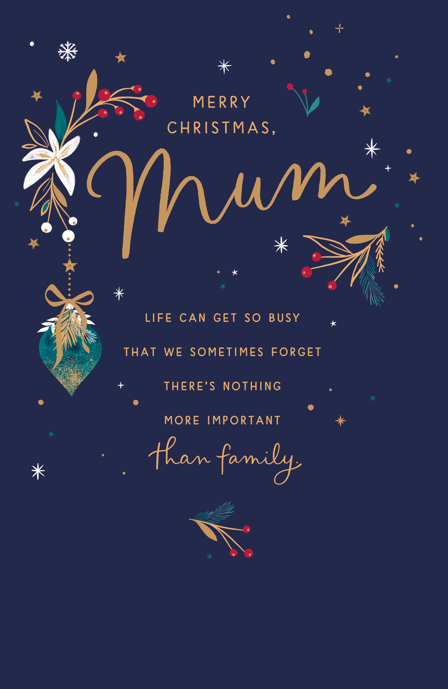Standard Greeting Cards Mum  Sparkle & Glow