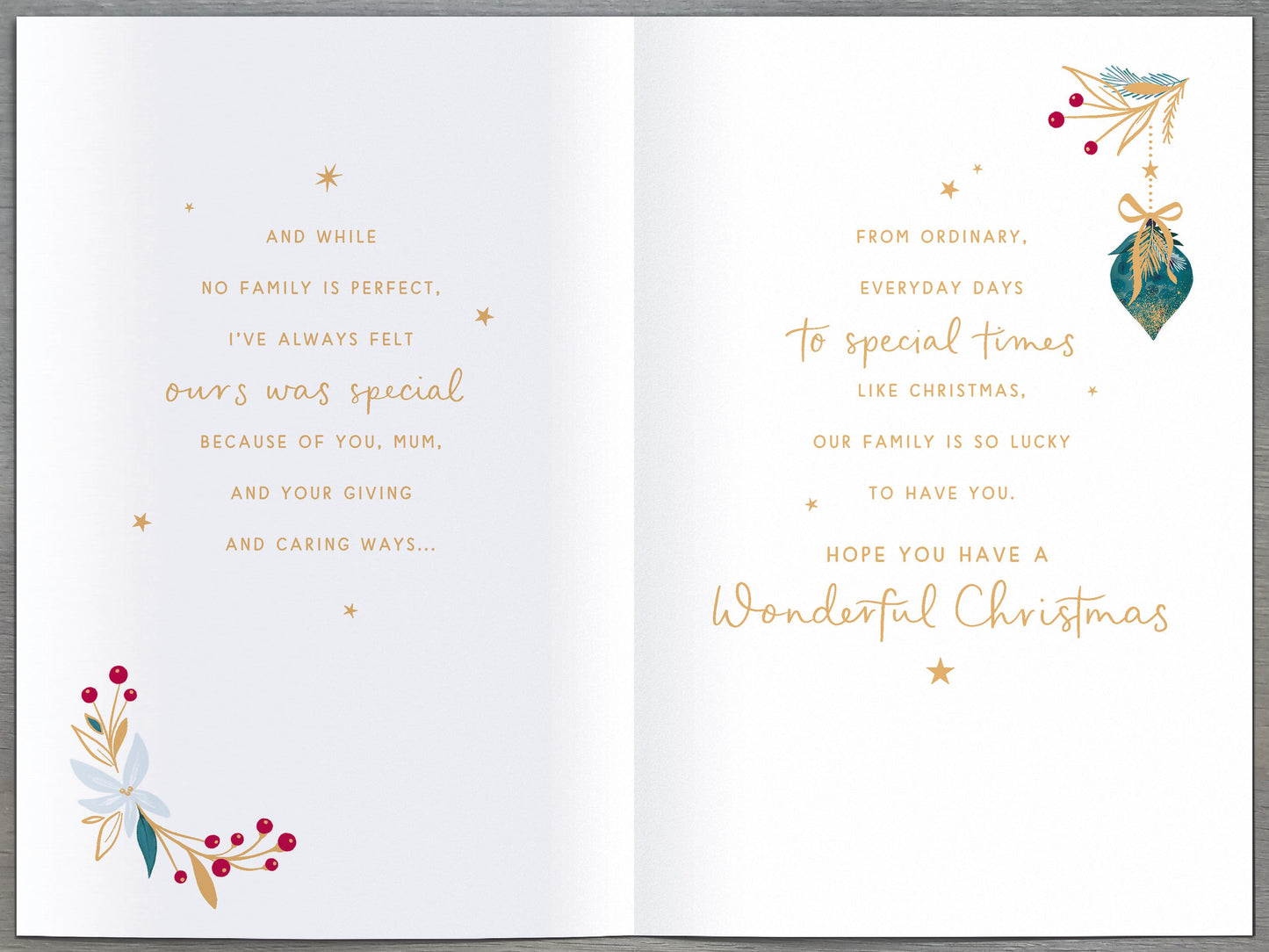 Standard Greeting Cards Mum  Sparkle & Glow
