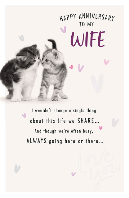 Standard Greeting Cards Anniversary Wedding Wife Cute Floofs