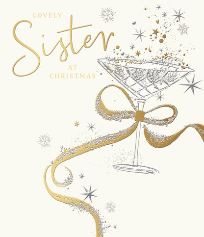 Standard Greeting Cards Sister  Champagne Twinkle