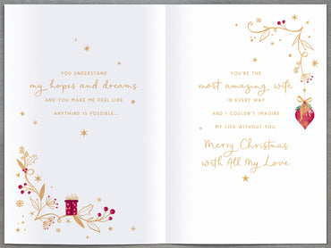 Standard Greeting Cards Wife  Sparkle & Glow