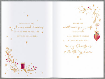 Standard Greeting Cards Wife  Sparkle & Glow
