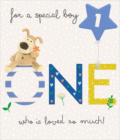 Standard Greeting Cards Baby's 1st Boy Cute Boofle