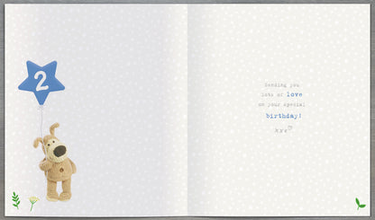Standard Greeting Cards Birthday 2 Year Boy Cute Boofle
