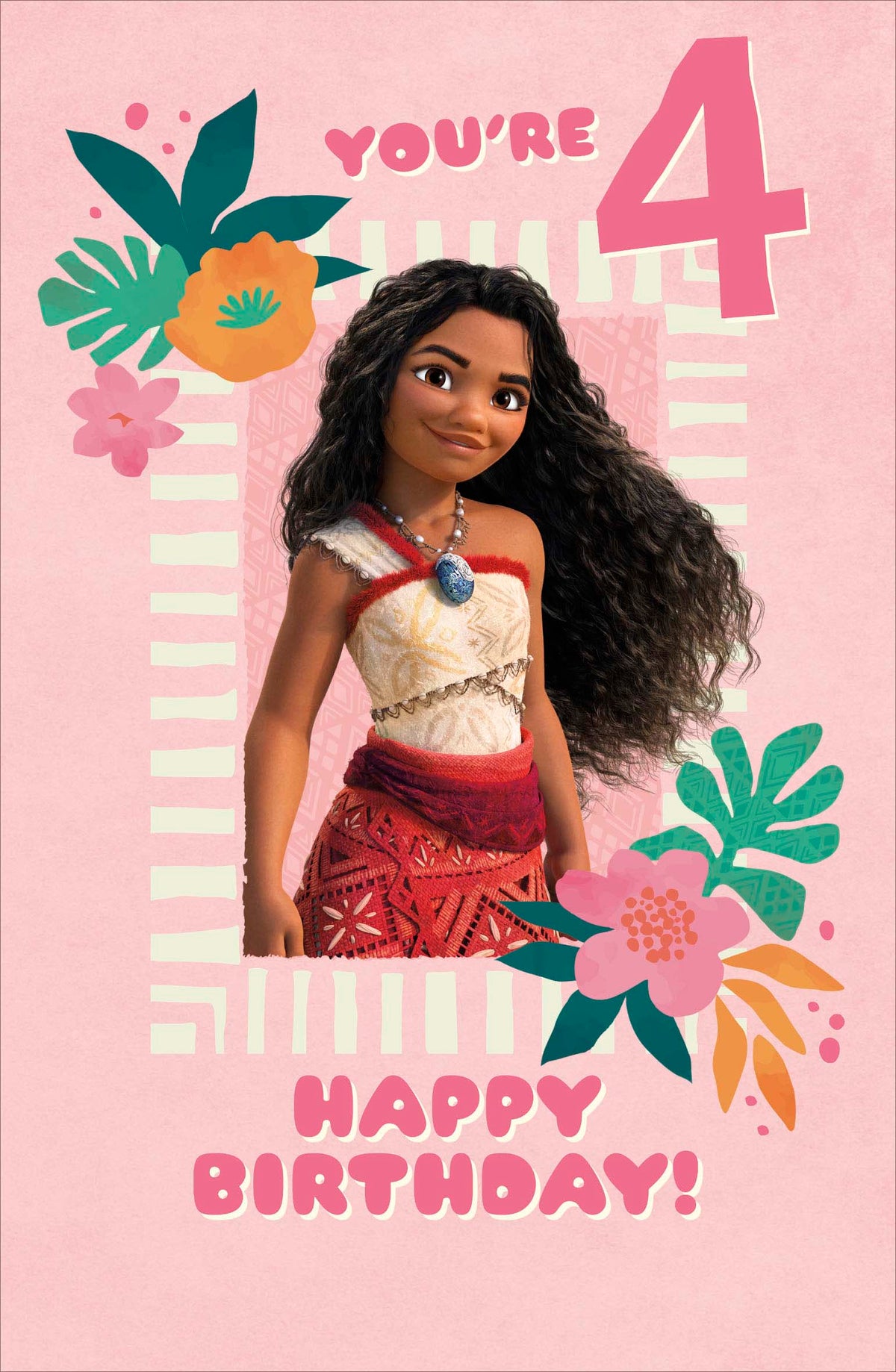 Standard Greeting Cards Birthday 4 Year Girl Juvenile Disney Moana