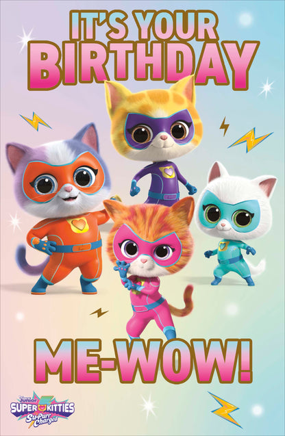Standard Greeting Cards Birthday Girl Juvenile Disney Super Kitties