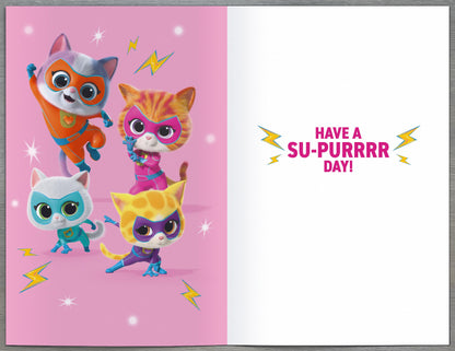Standard Greeting Cards Birthday Girl Juvenile Disney Super Kitties