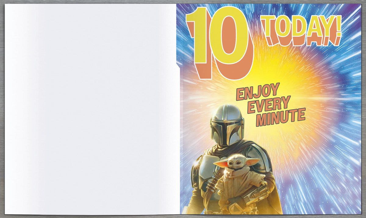 Standard Greeting Cards Birthday 10 Year Boy Juvenile Disney The Mandalorian