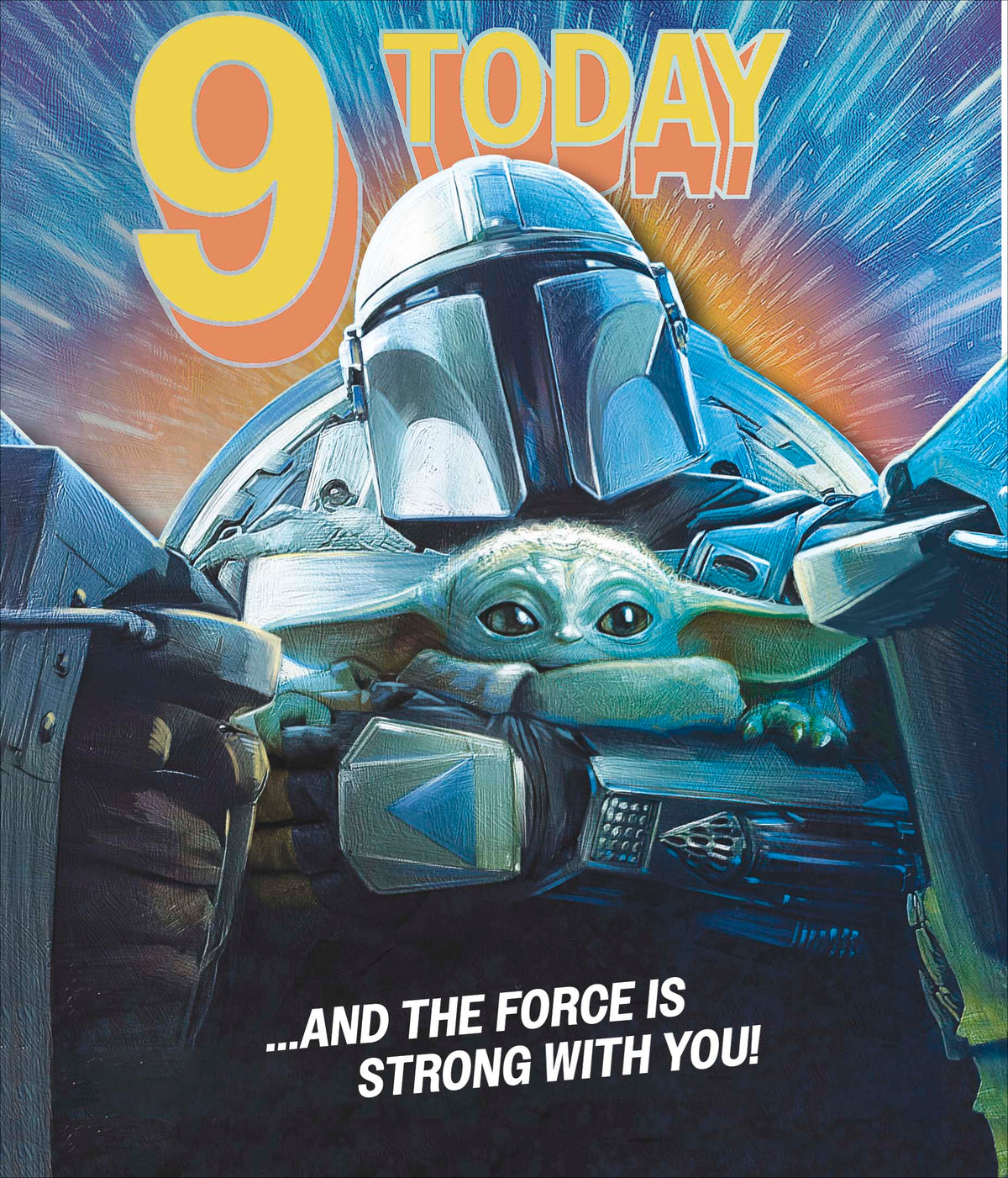 Standard Greeting Cards Birthday 9 Year Boy Juvenile Disney The Mandalorian