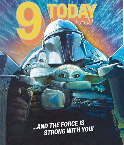 Standard Greeting Cards Birthday 9 Year Boy Juvenile Disney The Mandalorian