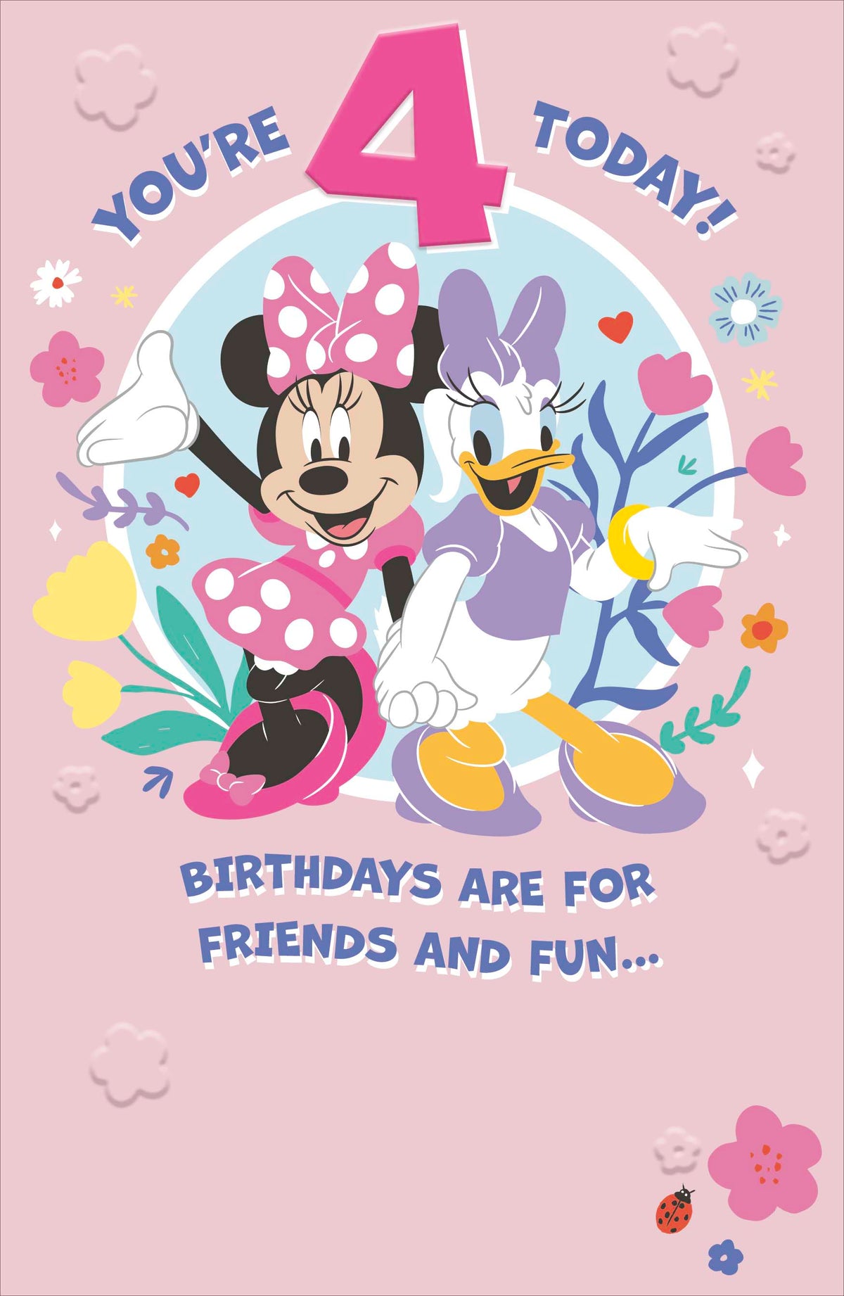Standard Greeting Cards Birthday 4 Year Girl Juvenile Disney Minnie Mouse