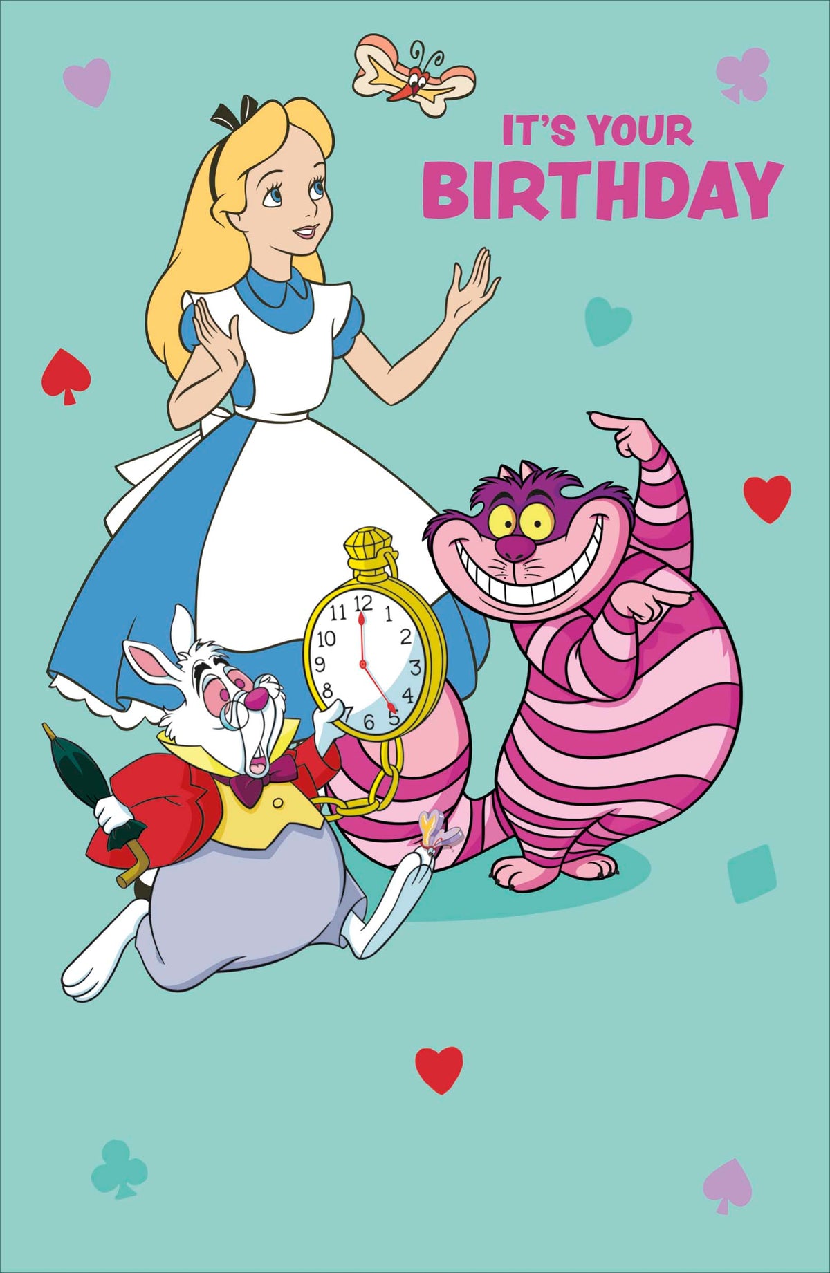 Standard Greeting Cards Birthday Girl Juvenile Disney Alice In Wonderland