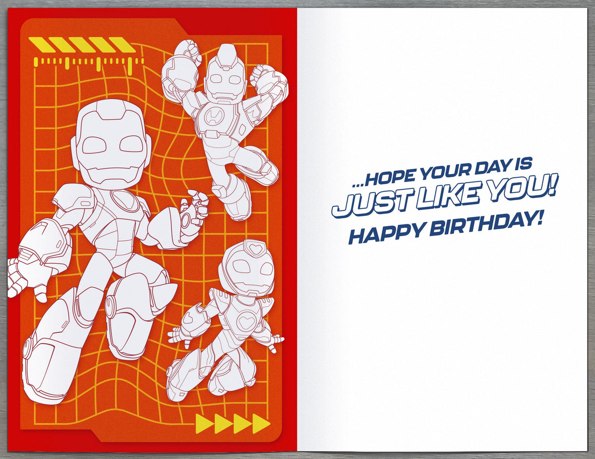 Standard Greeting Cards Birthday 5 Year Boy Juvenile Disney Iron Man and his Awesome Friends
