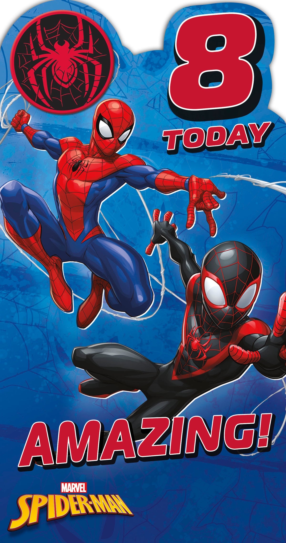 Standard Greeting Cards Birthday 8 Year Boy Juvenile Disney Spider-Man