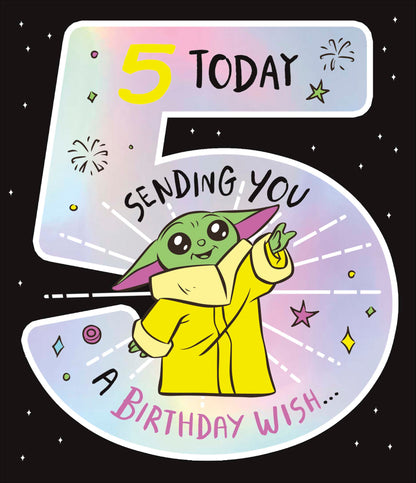 Standard Greeting Cards Birthday 5 Year Boy Juvenile Disney The Mandalorian