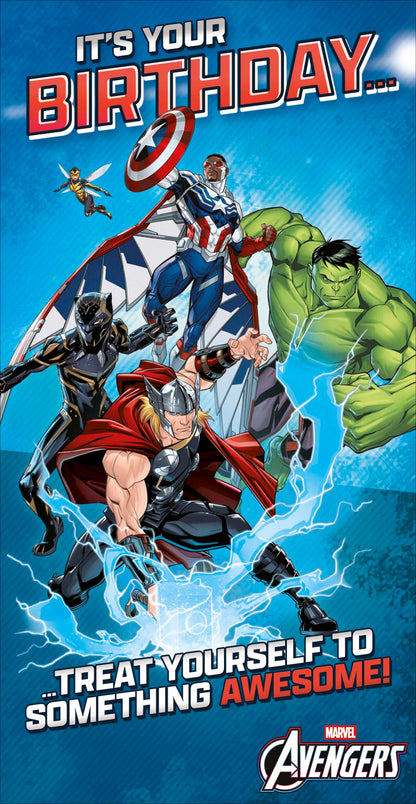Money Wallet Greeting Cards Birthday Moneyholder Juvenile Disney Avengers