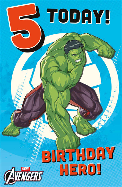 Standard Greeting Cards Birthday 5 Year Boy Juvenile Disney Avengers