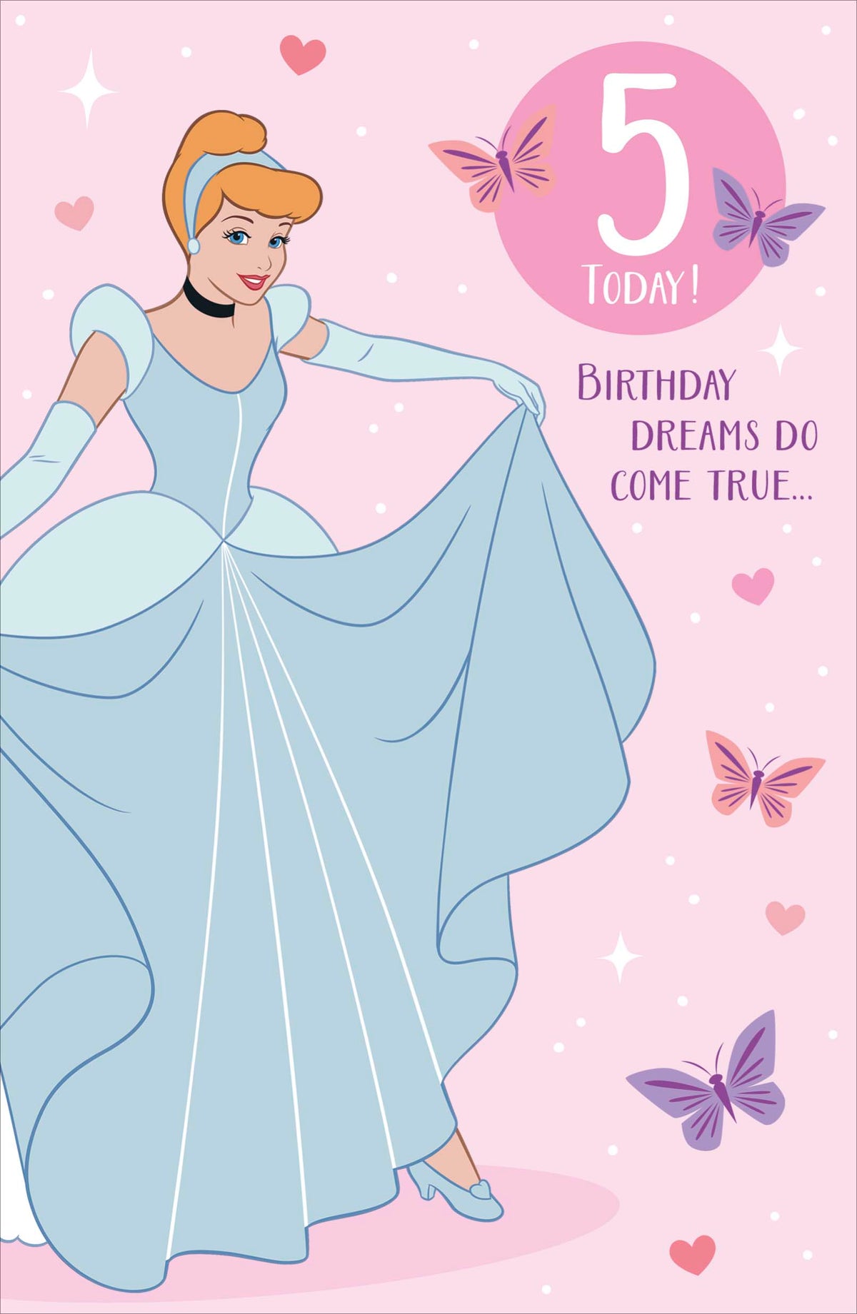 Standard Greeting Cards Birthday 5 Year Girl Juvenile Disney Princess