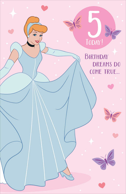 Standard Greeting Cards Birthday 5 Year Girl Juvenile Disney Princess