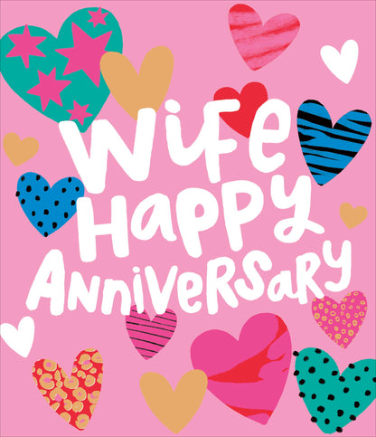 Standard Greeting Cards Anniversary Wedding Wife  Happy Vibes