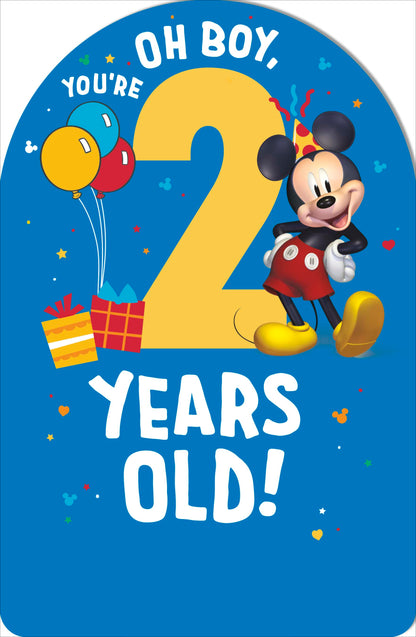 Standard Greeting Cards Birthday 2 Year Boy Juvenile Disney Mickey Mouse