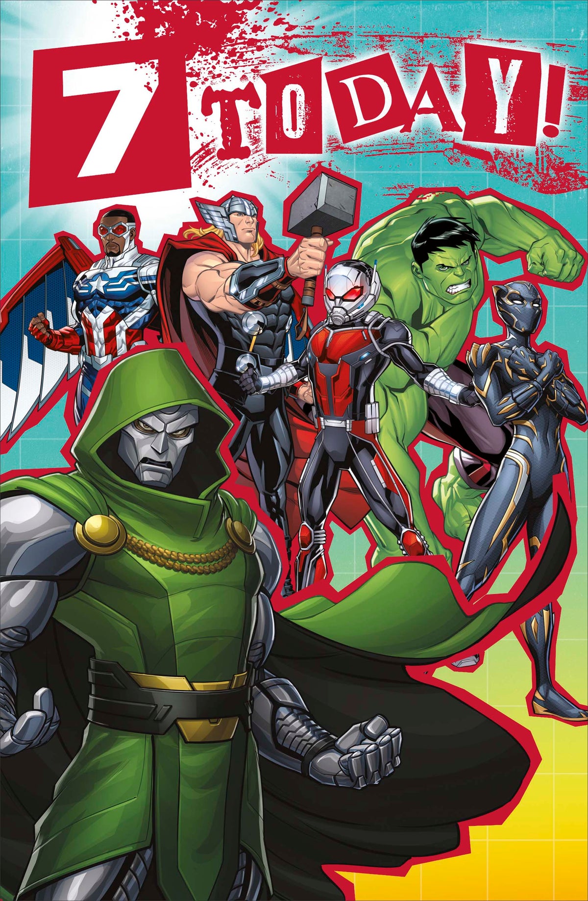 Standard Greeting Cards Birthday 7 Year Boy Juvenile Disney Avengers