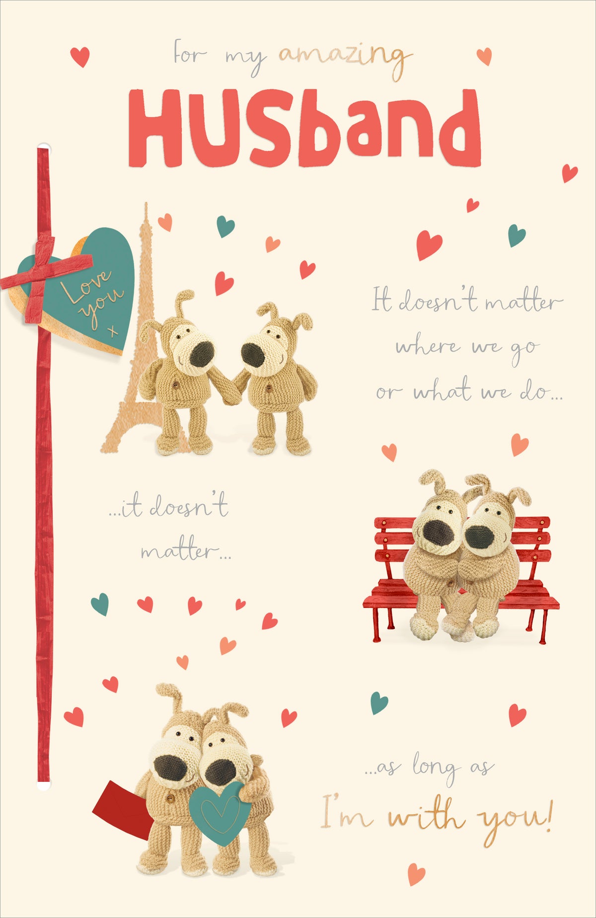 Standard Greeting Cards Husband Cute Boofle